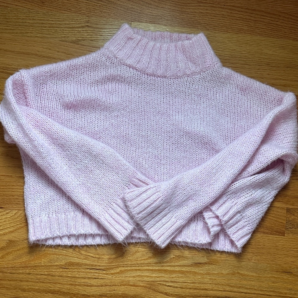 Treasure & Bond Light Pink Turtleneck Sweater